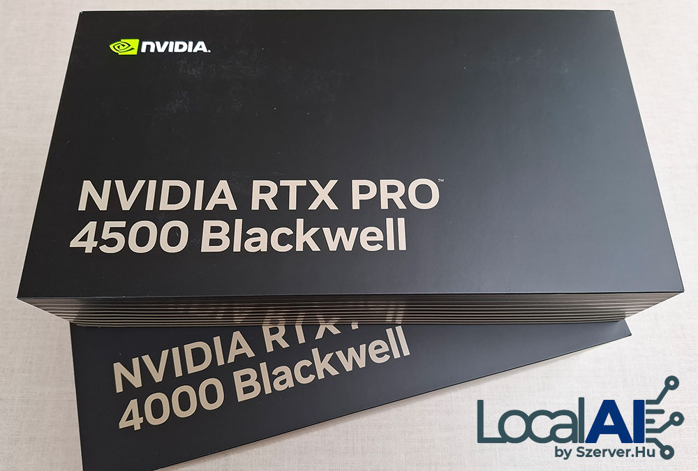Nvidia RTX PRO 4000 és 4500 Retail doboz