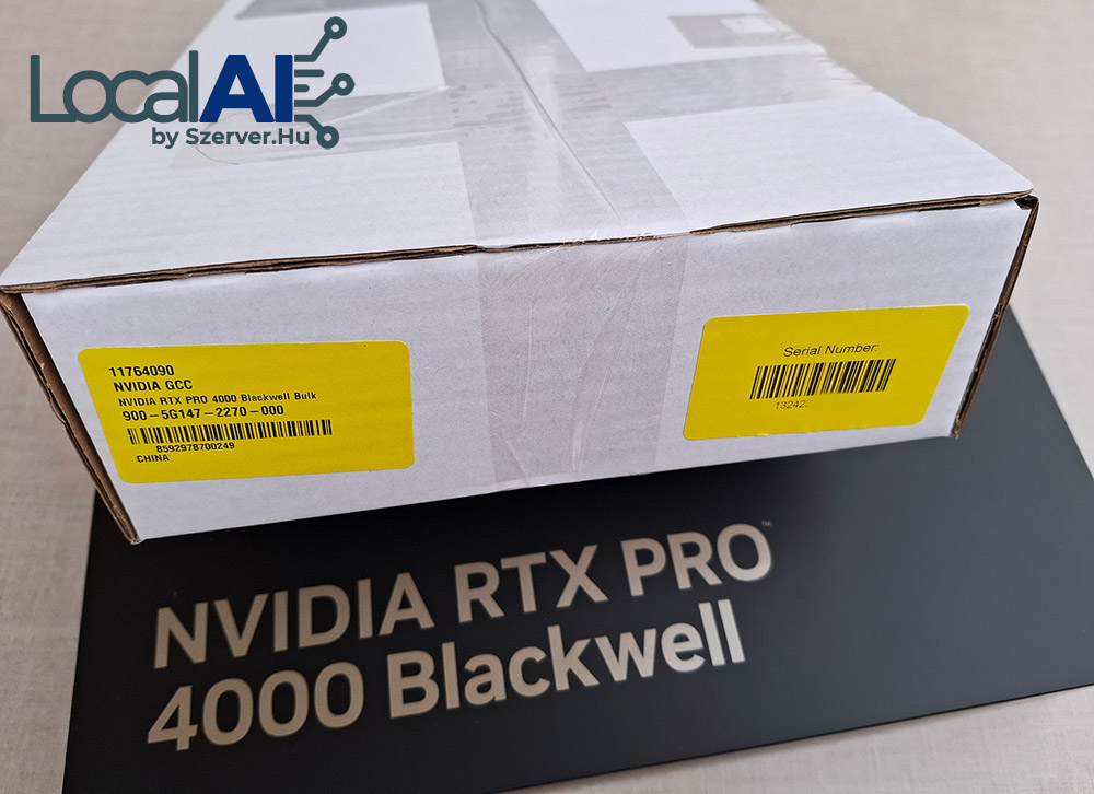 RTX PRO 4000 Bulk és Retail csomagolás